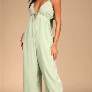 Lulu's sage green jumpsuit